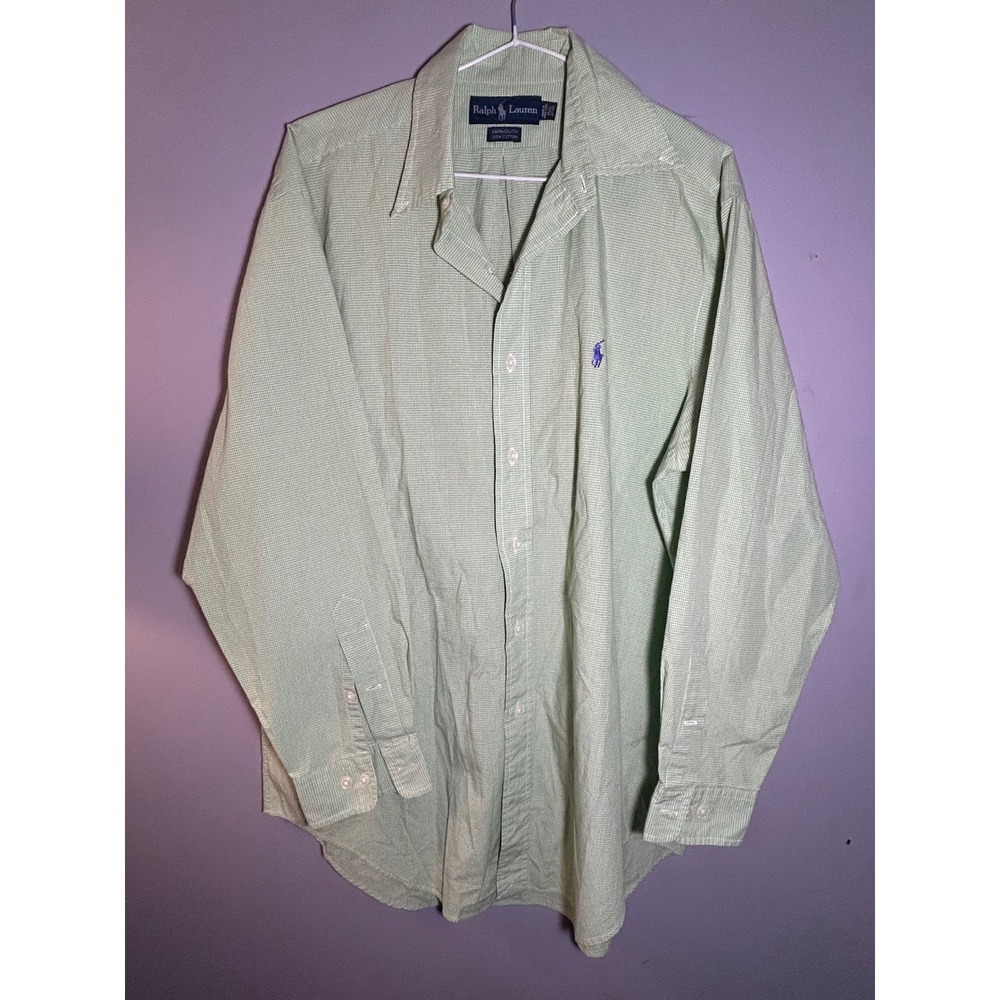 Polo Ralph Lauren Men's Yarmouth Gingham Button‎ Down Shirt L S